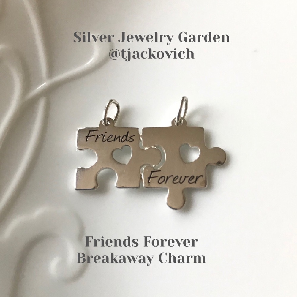 “Friends Forever” Breakaway Sterling Silver Charm